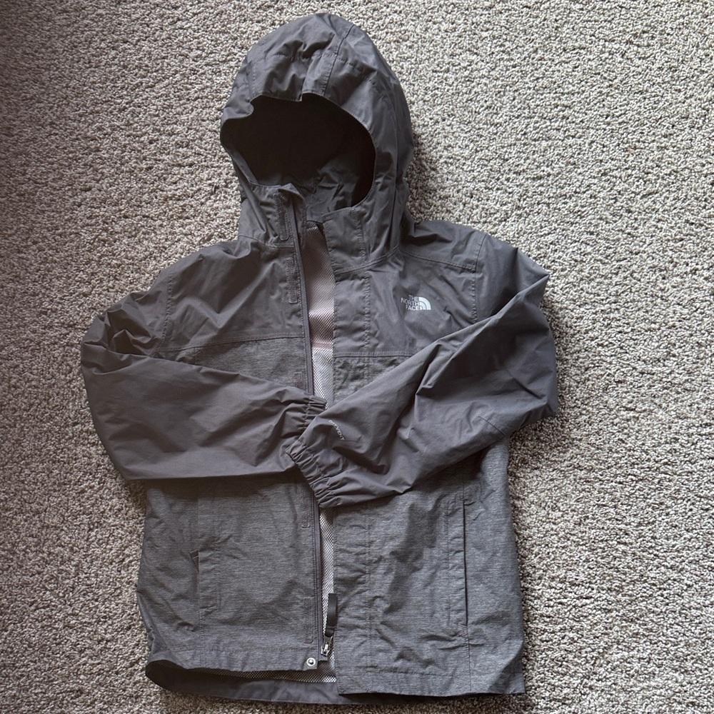 The North Face Kids Charcoal Hooded Raincoat
